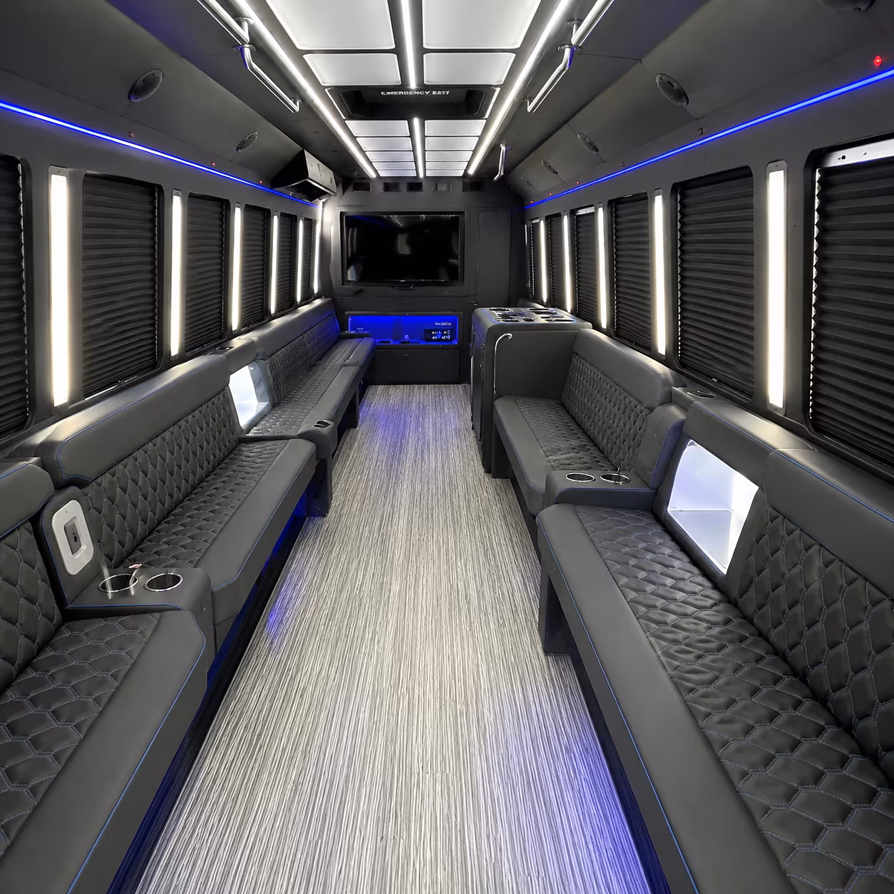 Maitland Bachelor & Bachelorette Transportation party bus interior