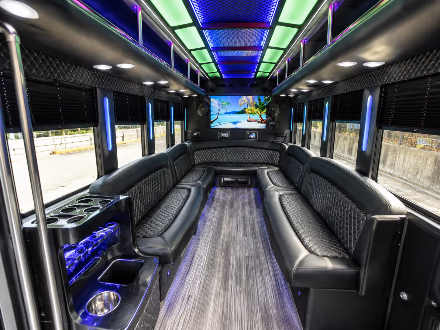 Maitland Bachelor & Bachelorette Transportation party bus interior