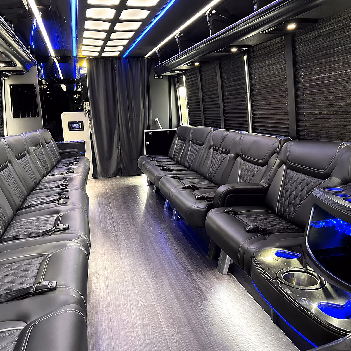 Maitland Concert & Music Festival Transportation party bus interior