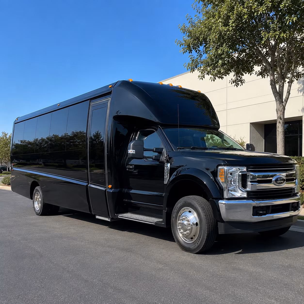Maitland Corporate Transportation party bus exterior