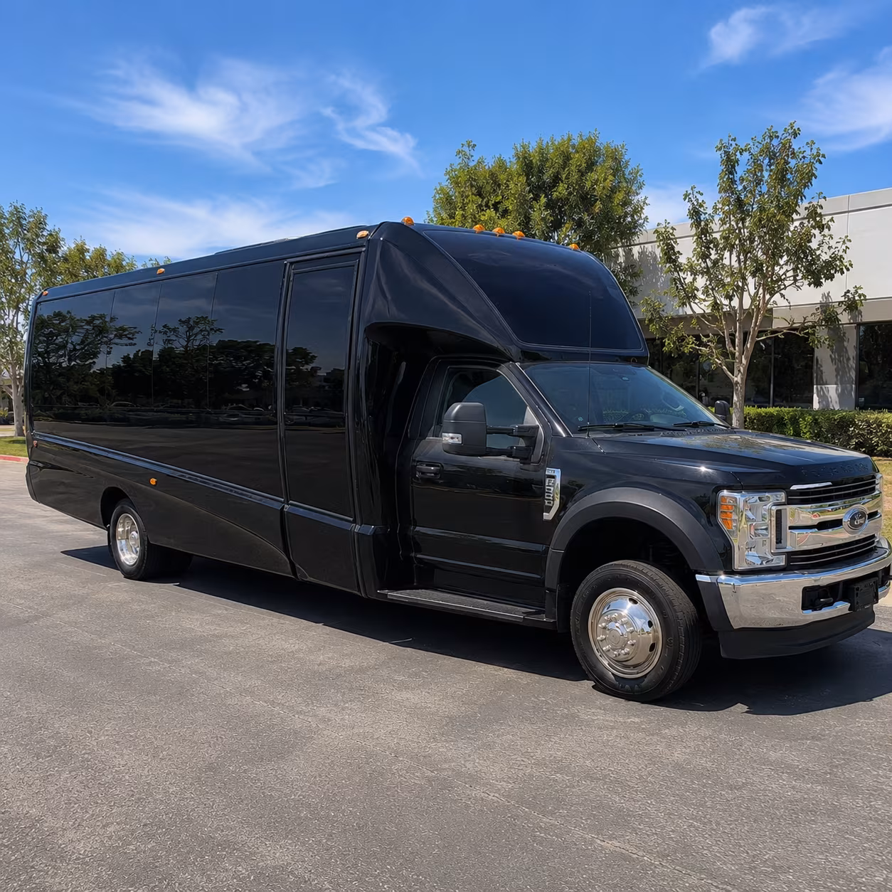 Maitland Private Event Transportation party bus exterior
