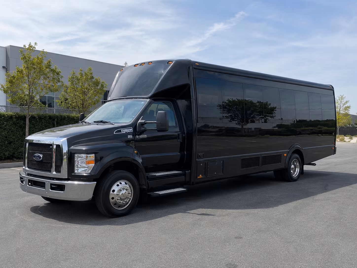 Maitland Private Event Transportation party bus exterior