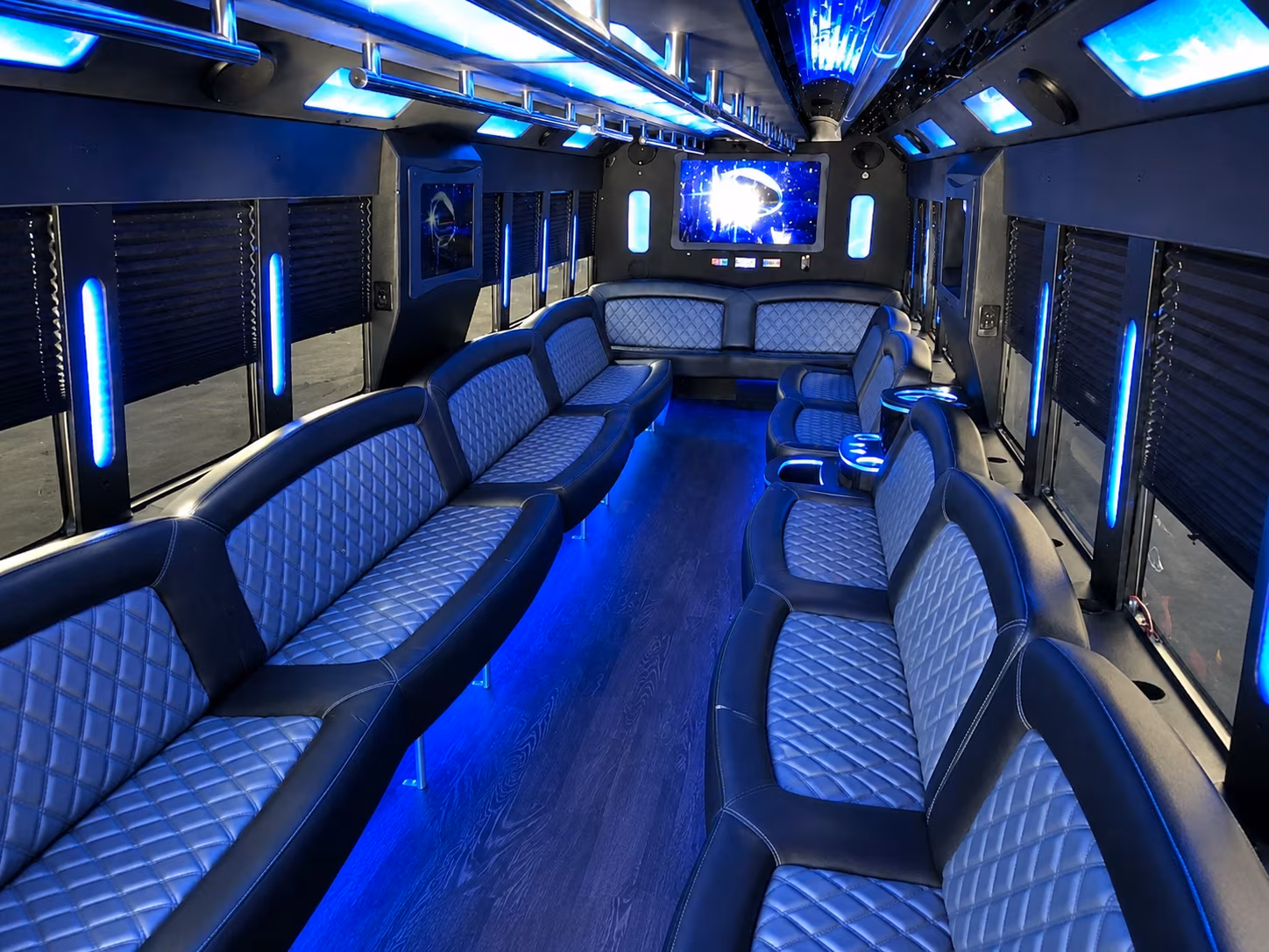 Maitland Prom & Homecoming Transportation party bus interior