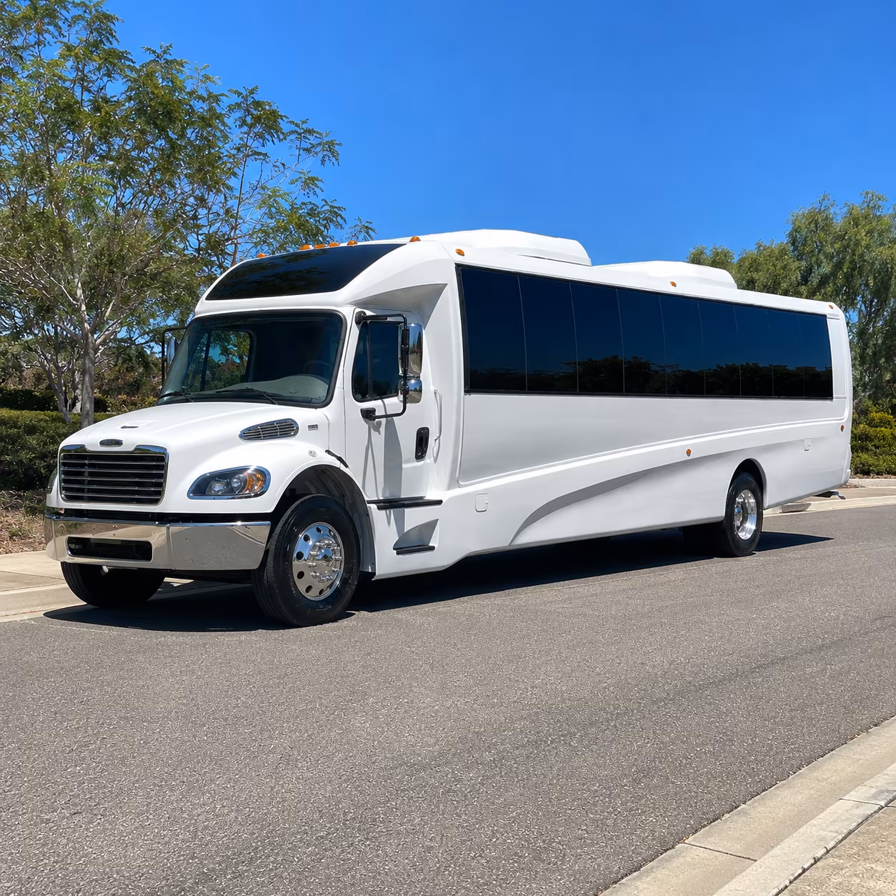 Maitland School Event Transportation party bus exterior