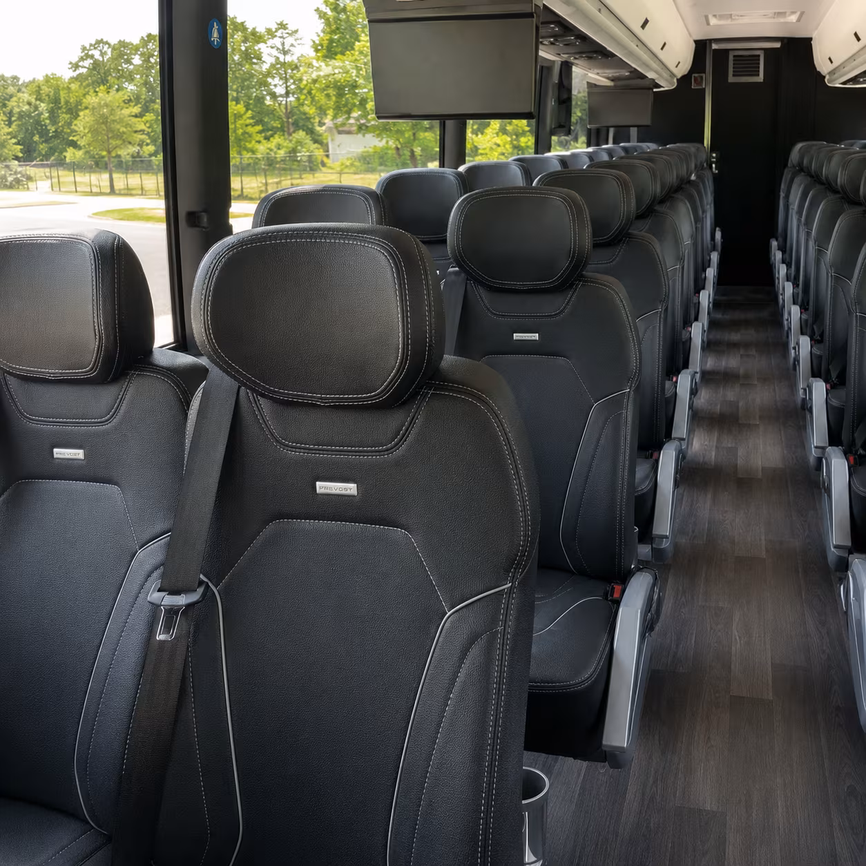 Maitland School Event Transportation party bus interior