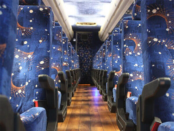 Daytona Beach 50 passenger Charter Bus Interior