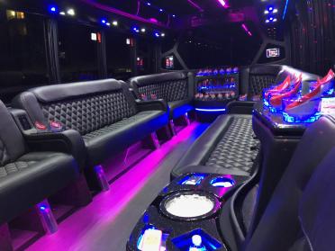 Palm Coast 15 Passenger Party Bus Interior