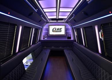 Palm Coast 18 Passenger Limo Bus Interior