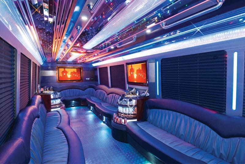 Palm Coast 20 Passenger Party Bus Interior