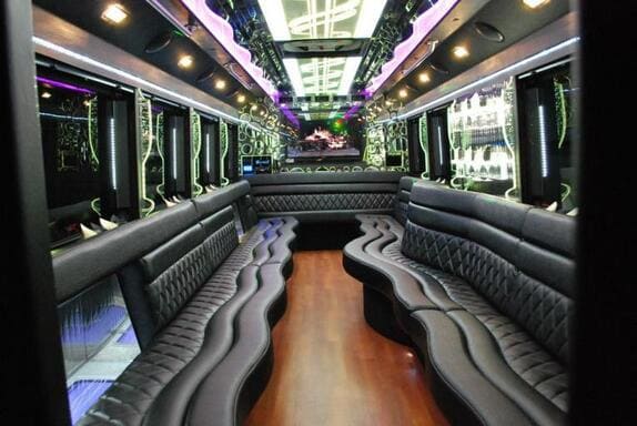 Palm Coast 25 Passenger Limo bus Interior