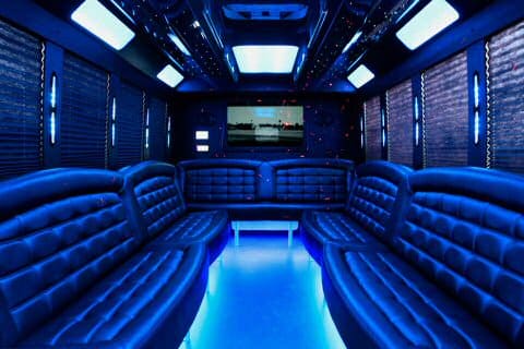Palm Coast 36 Passenger Party Bus Interior