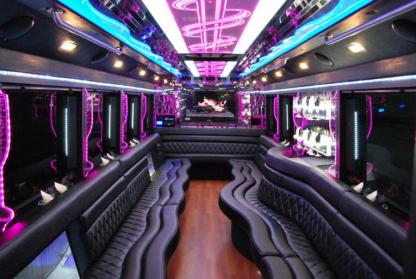 Palm Coast 50 Passenger Party Bus Interior
